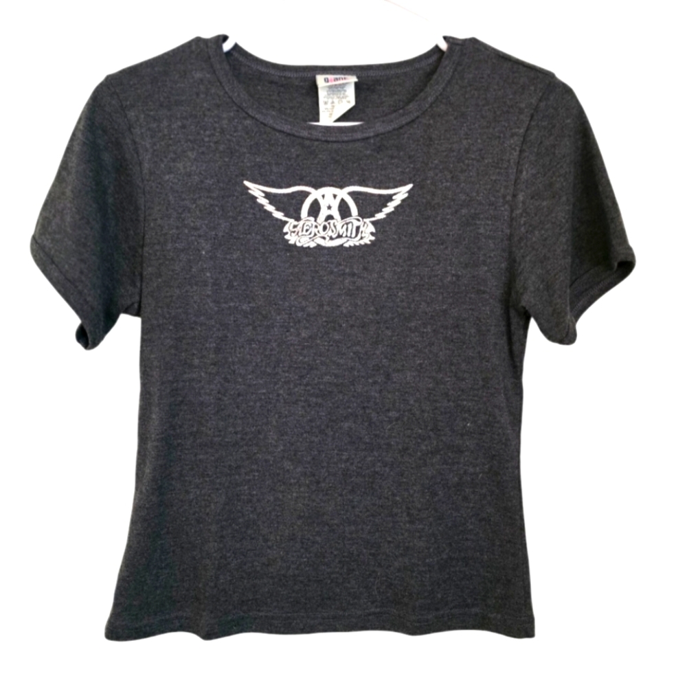 Vintage 90's Women's Aerosmith Short Sleeve Band Tee By Giant OSFA Small Y2K